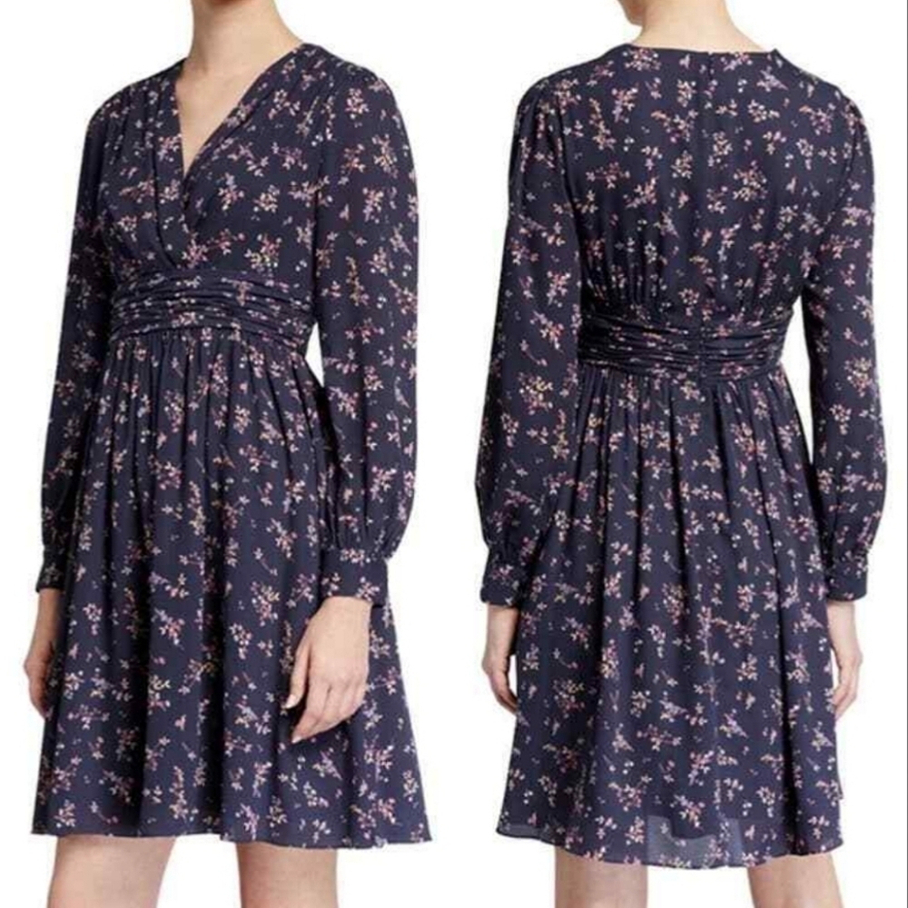 Gal Meets Glam Navy Pink Kelsey Floral Dress‎